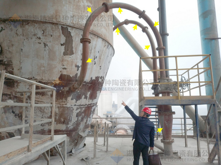 湖南欧亚国际特特种陶瓷有限公司回访客户并审查耐磨陶瓷管道现场运行情形