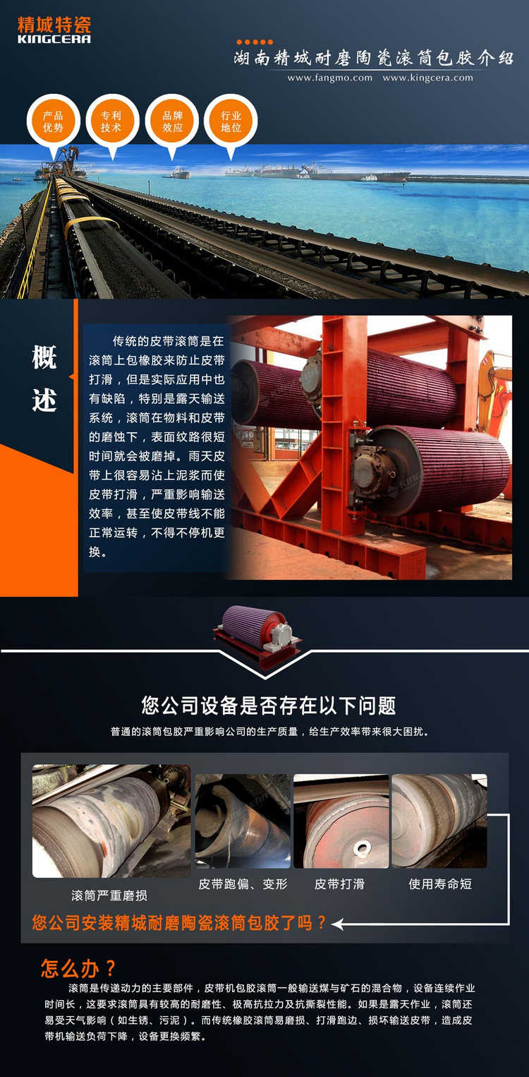 欧亚国际特瓷陶瓷滚筒包胶与工艺流程