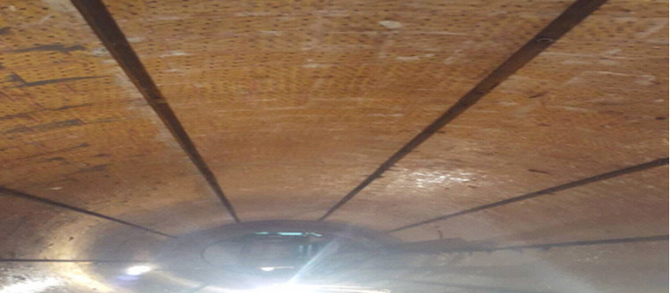 湖北某烧结厂圆筒混淆机使用欧亚国际耐磨陶瓷衬板