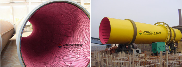 湖南某烧结厂圆筒混淆机使用欧亚国际耐磨陶瓷衬板